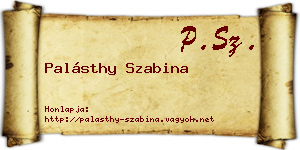 Palásthy Szabina névjegykártya