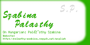 szabina palasthy business card